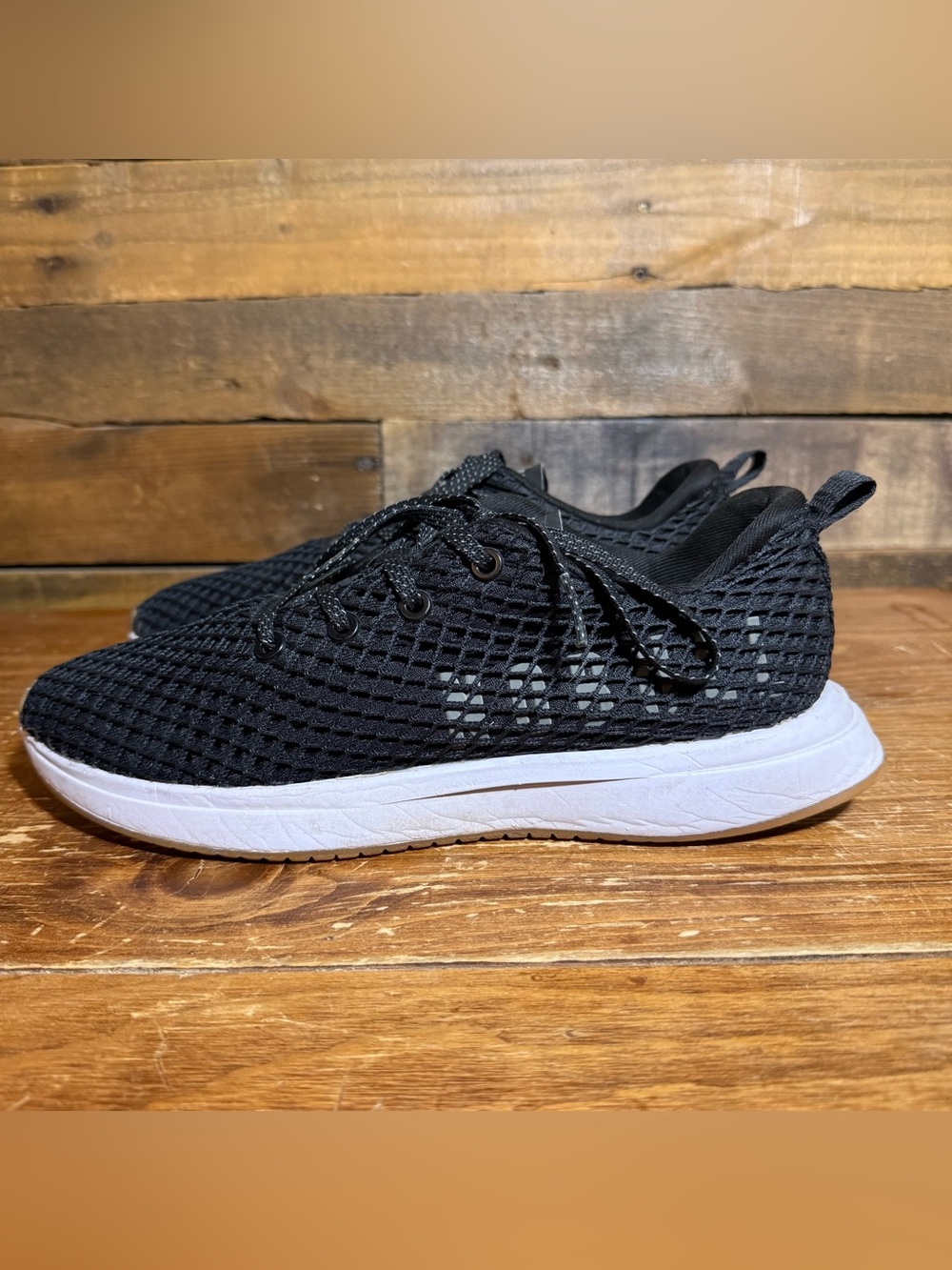 NOBULL Diamond Mesh Runner Black Gum Running Shoes Men’s 7.5 Knit Top - Picture 4 of 11